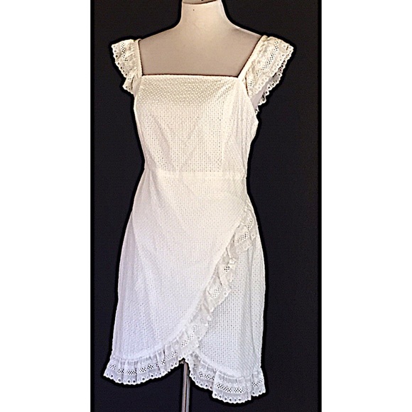 Endless Rose Dresses & Skirts - NWT Endless Rose white cotton eyelet ruffle mini dress